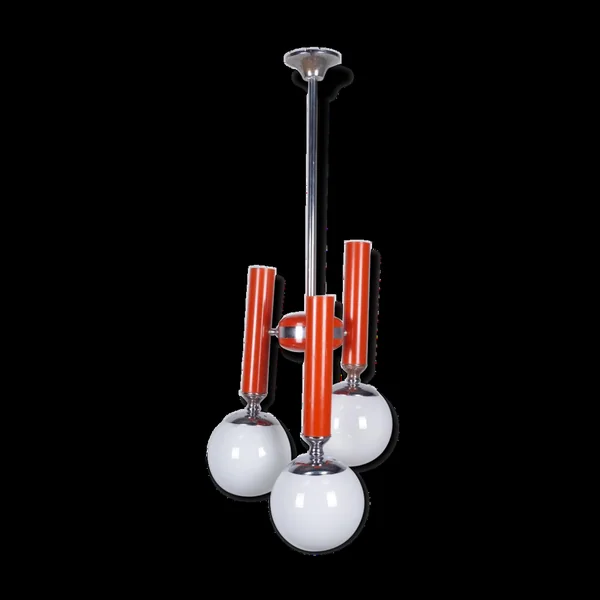 Lustre mid-century rouge Italie