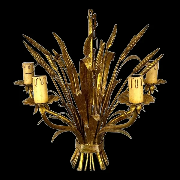 Lustre épi de blé attribué à Maison Jansen