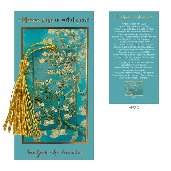 Marque-page métal Les Amandiers - Van Gogh
