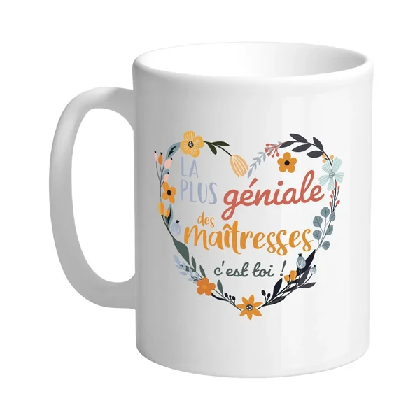 Mug Maîtresse géniale - Petits Messages