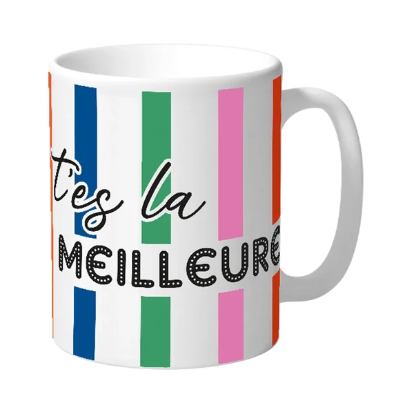 Mug Merci ATSEM Rayures - Petits Messages
