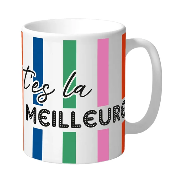 Mug Merci Maîtresse Rayures - Petits Messages