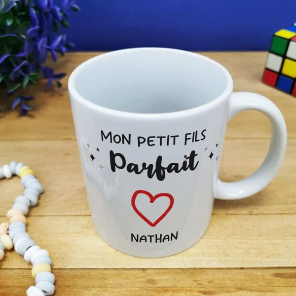Mug "Mon petit fils parfait" - Cadeau mamie, papy