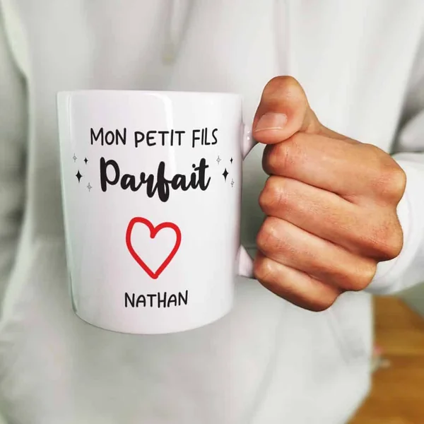 Mug "Mon petit fils parfait" - Cadeau mamie, papy