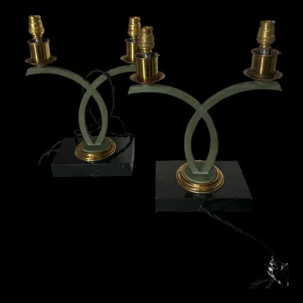 Paire de lampes art déco