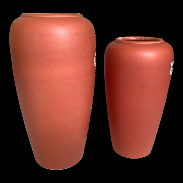 Paire de vases corail Bay Germany asymétriques