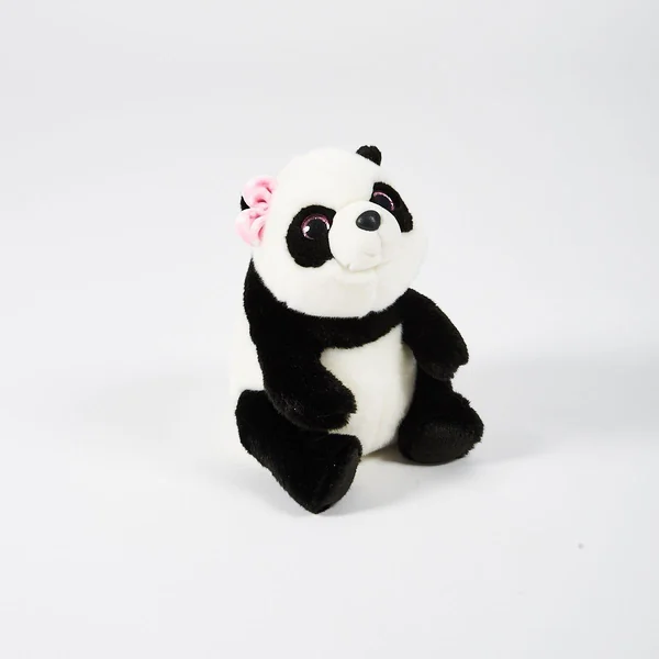 Panda avec nœud rose 30 cm