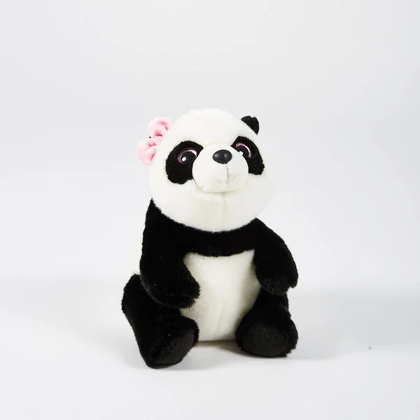 Panda avec nœud rose 30 cm