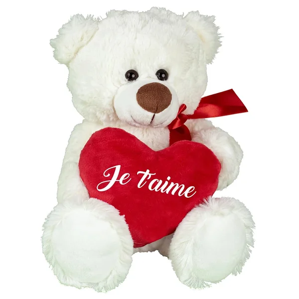 Peluche Ours Cœur Je t'aime (grand modèle) - Kalidou