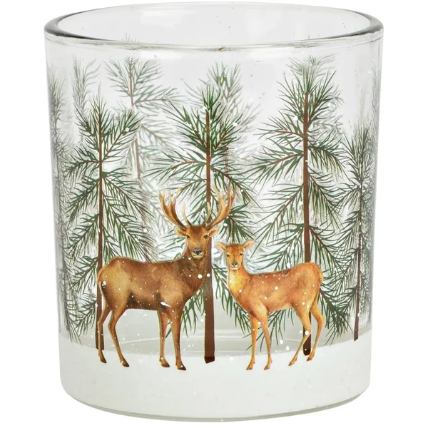 Photophore – Noël Décor Cerf en Verre