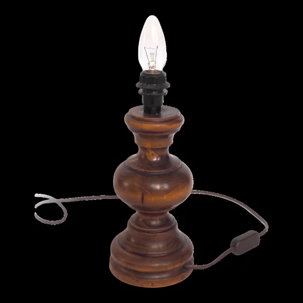 Pied de lampe bois tourné