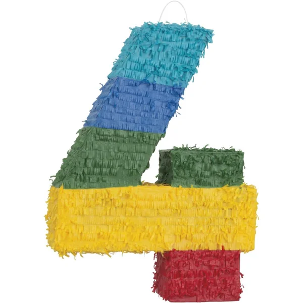 Pinata Chiffre 4 - Multicolore