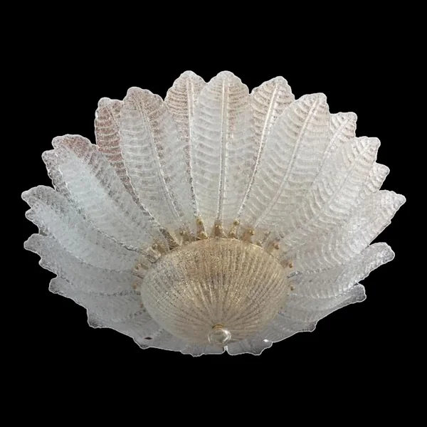 Plafonnier Spoutnik en verre de Murano encastré