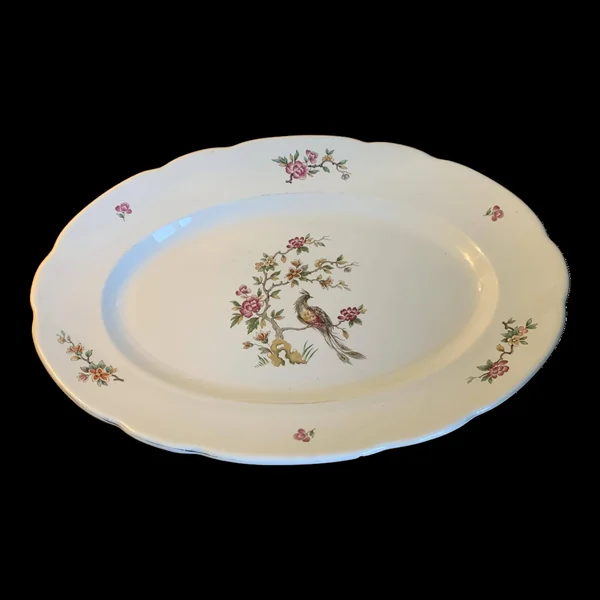 Plat de service oval Digoin Sarreguemines