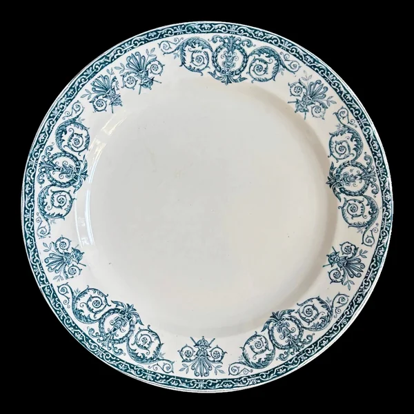 Plat rond Léon Graves en terre de fer, service "Marie-Louise"