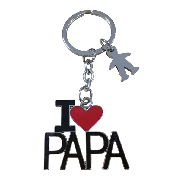 Porte-clés métal I Love Papa