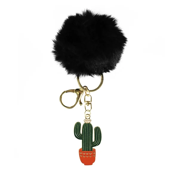 Porte-clés pompon cactus