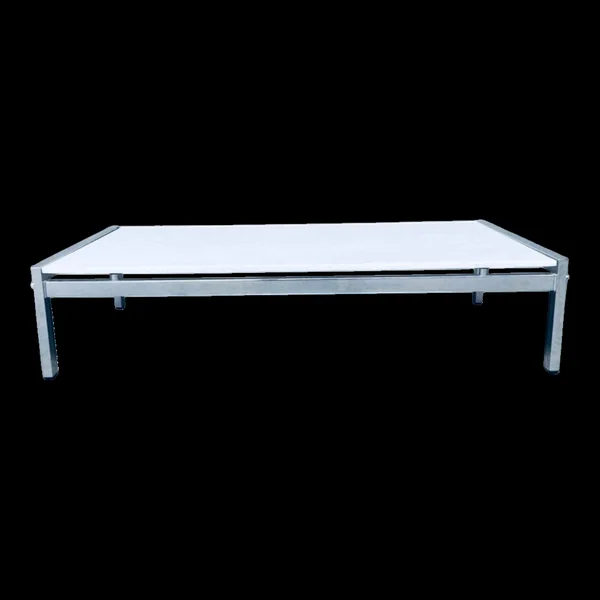 Postmodern Italian Carrara Marble Low Coffee Table, 1970s