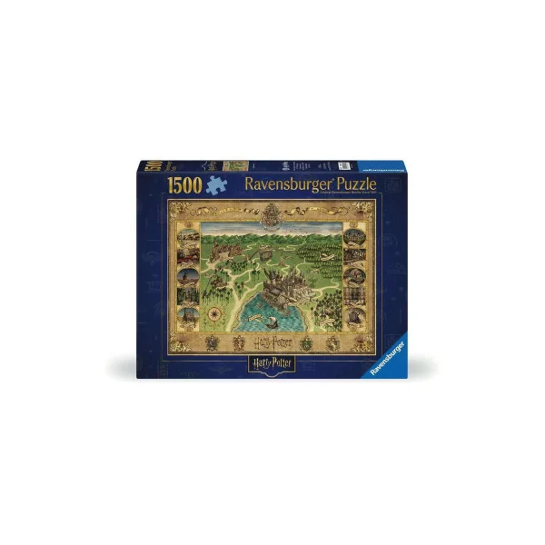 Puzzle Adulte - La Carte De Poudlard / Harry Potter 1500 Pièces