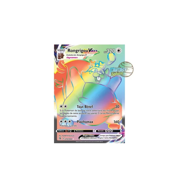 Rongrigou VMAX - Secret Rare 272/264 - Epee et Bouclier Poing de Fusion