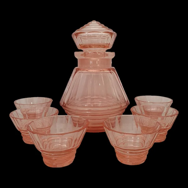 Service à liqueur Art déco Tchécoslovaquie