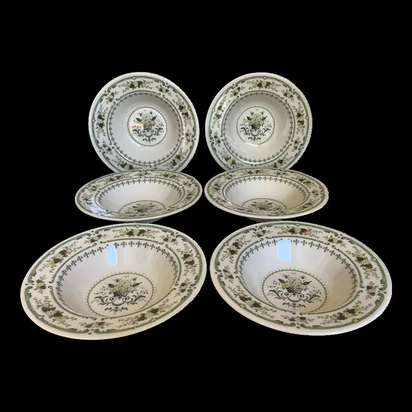 Six assiettes creuses provençal royal Doulton
