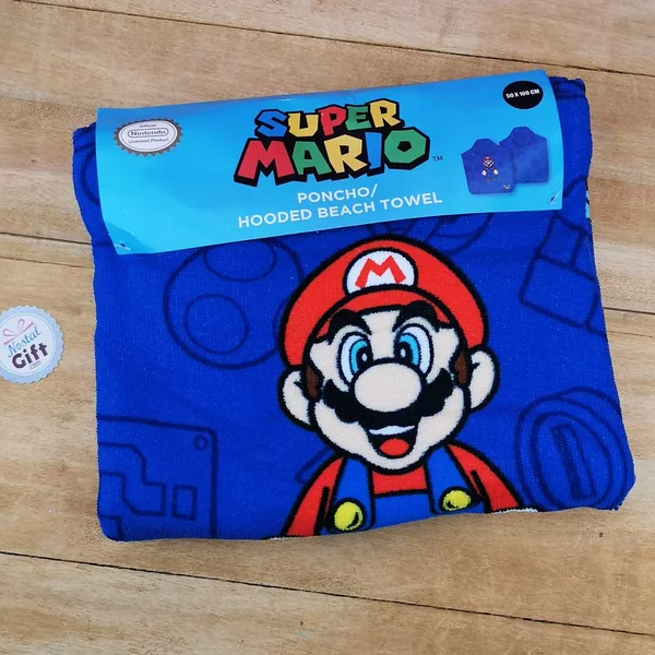 Super Mario - Poncho de bain à capuche (enfant)