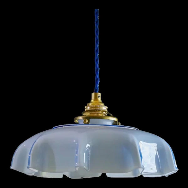 suspension ancienne bleue