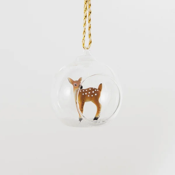 Suspension Bulle de Verre Biche (8 cm)