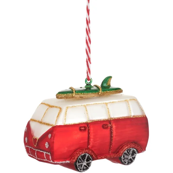 Suspension Mini Bus avec Planche de Surf - Rouge