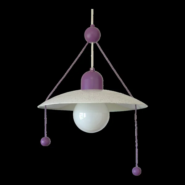Suspension violette vintage / Lampe suspendue style Memphis Y2K
