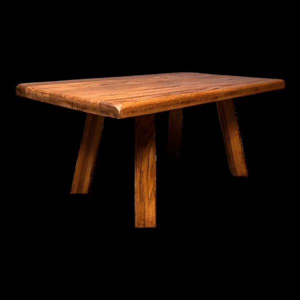 Table basse brutaliste pak rustique des années 70