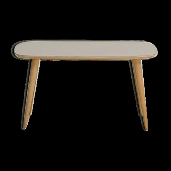 Table basse format scquircle gris clair (80x45cm)