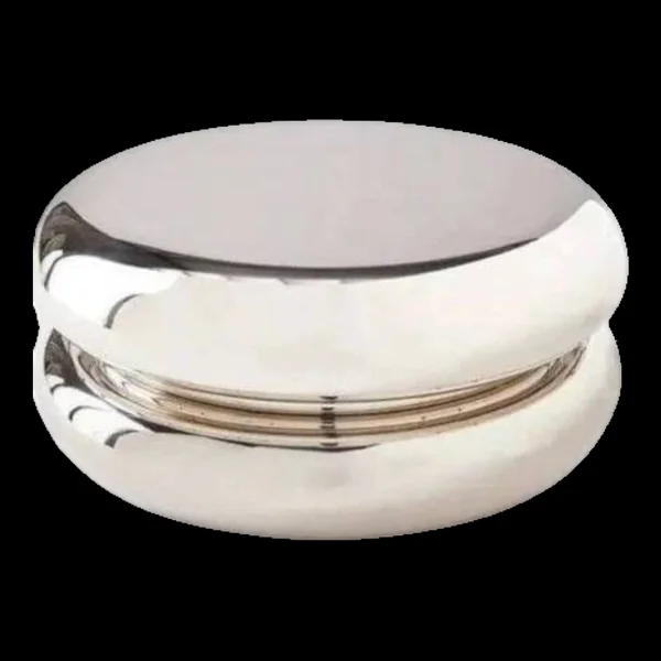 Table basse macaron fleur Delesalle chrome