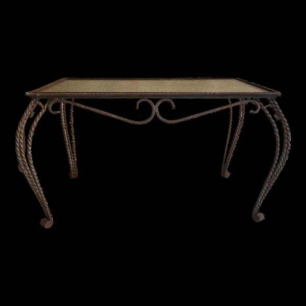 Table basse / table d'appoint en fer forgé vintage