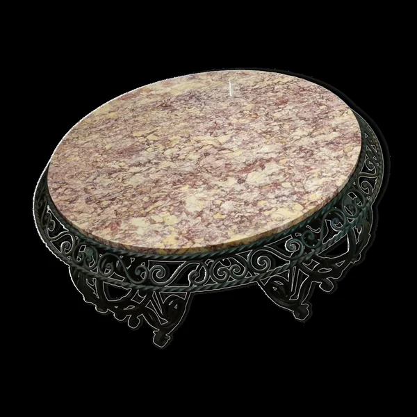 table basse vers 1940/50 en fer forgé