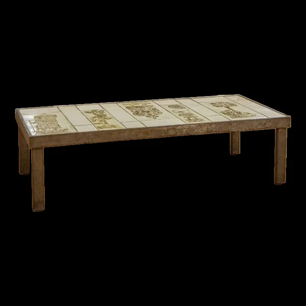 Table basse vintage en céramique de Roger Capron