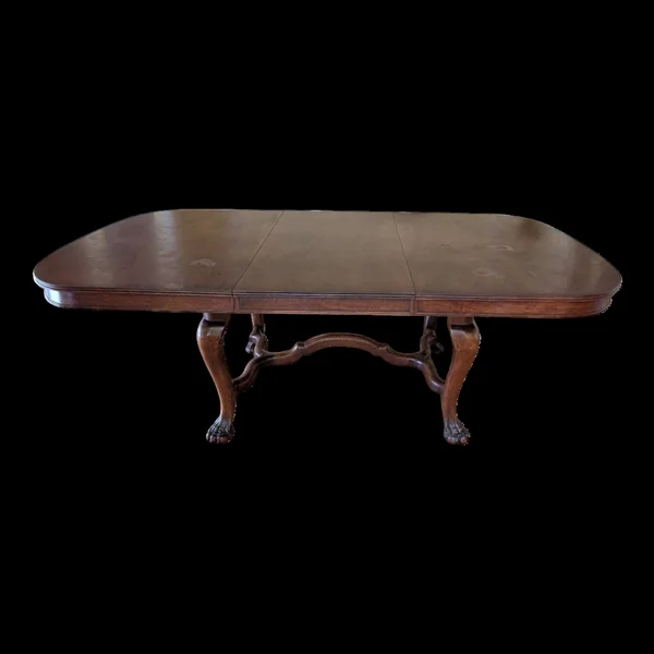 Table Chippendale acajou massif - 3 rallonges