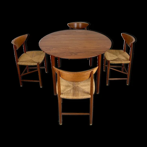 Table et chaises par Peter Hvidt & Orla Mølgaard-Nielsen pour Søborg Møbelfabrik
