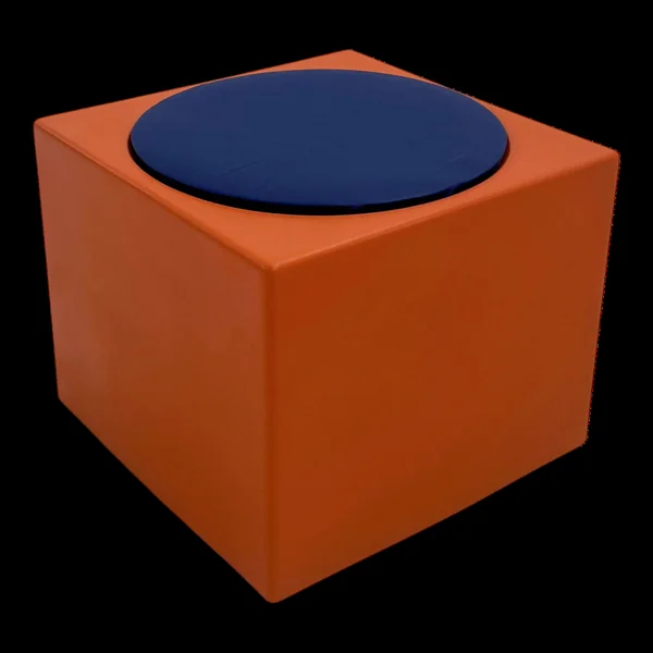 Tabouret orange et bleu Il Kubile de MIM Roma, 1970