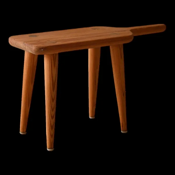 Tabouret scandinave des années 1950 en mélèze massif