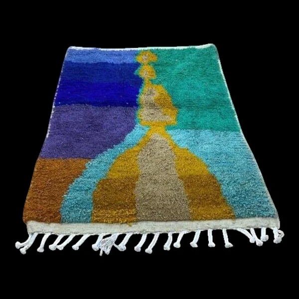 Tapis berbère coloré fait main traditionnelle taille 150 x 250 cm