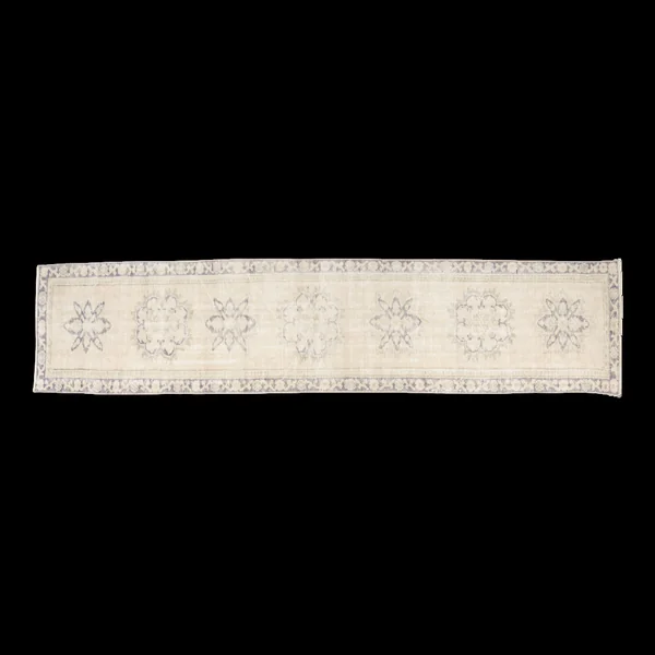 Tapis couloir en laine Oushak fait main