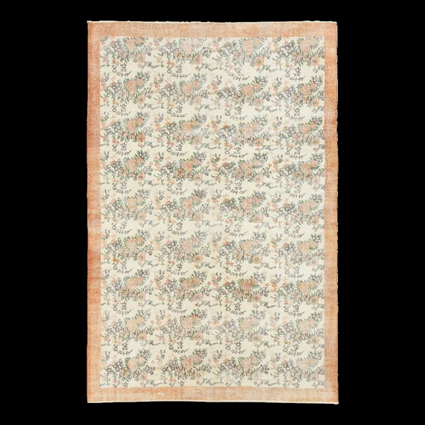 Tapis en laine et coton à décor floral