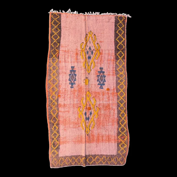 Tapis Marocain Boujad orange - 146 x 283 cm