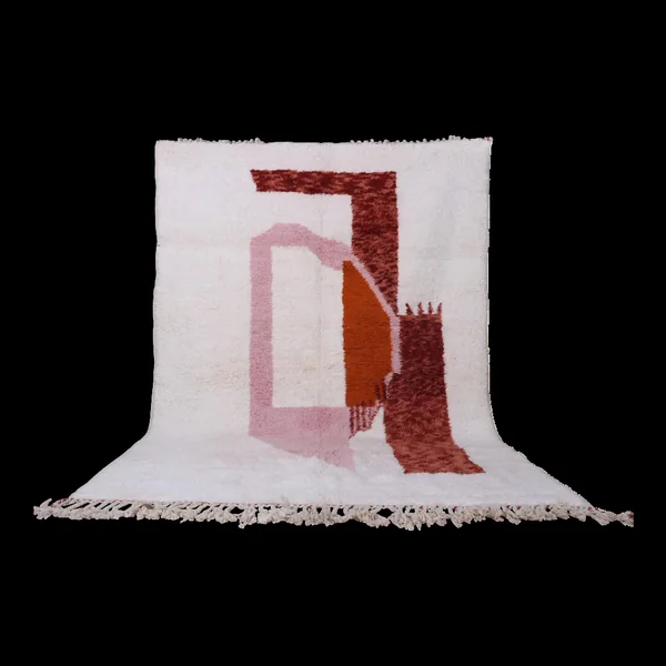 Tapis marocain laine naturelle unique 3x2 m