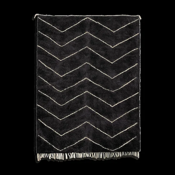 Tapis marocain moderne noir