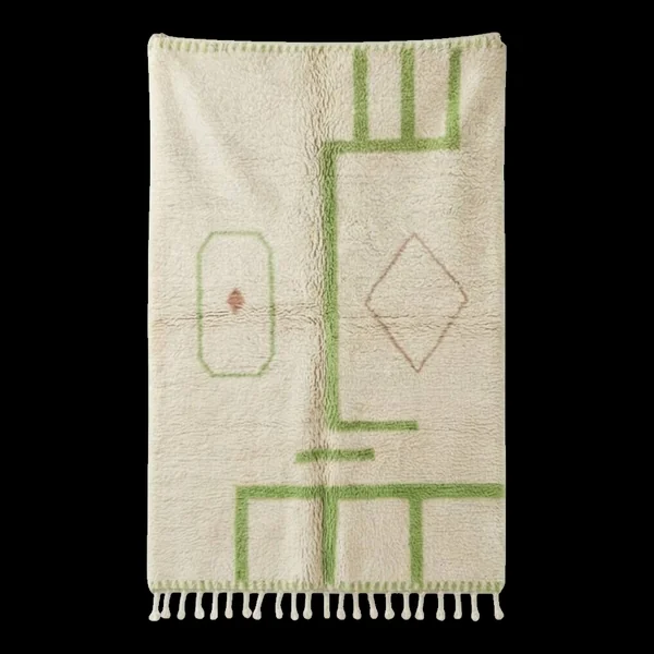Tapis Marocain ton vert Azilal