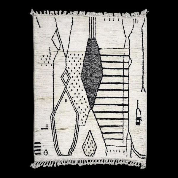 Tapis Noir et Blanc Azilal - 290 x 217 cm