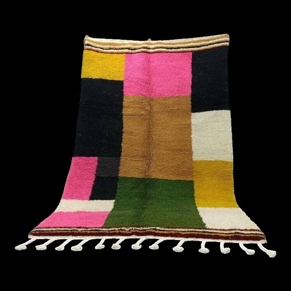 Tapis tissé en laine multicolore 250cmx150cm